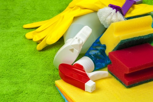 Staff assessing a carpet cleaning concern